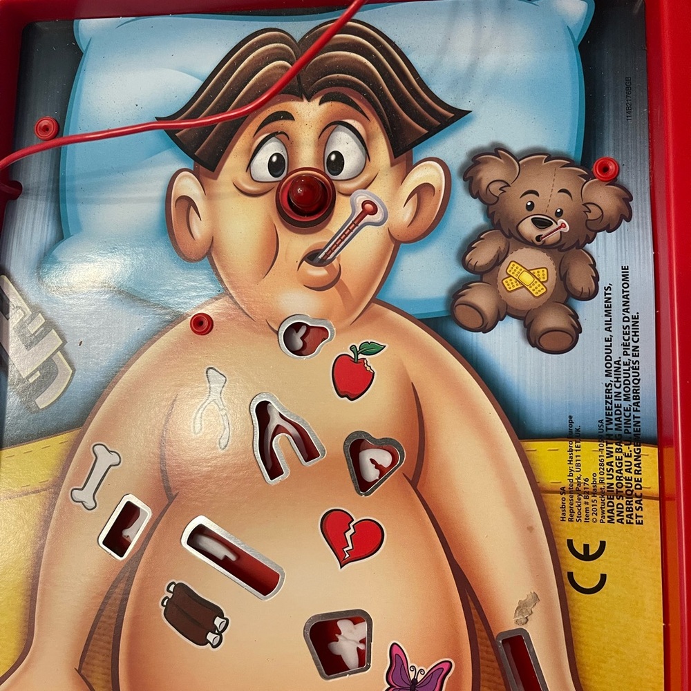 Hasbro Operation Game - Vibrant Red, Blue, and Yellow - Picture 11 of 12
